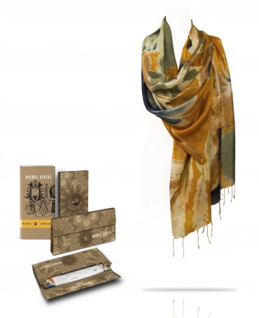 Палантин Женский S23-FLEUR.MODERNE/JAUNE